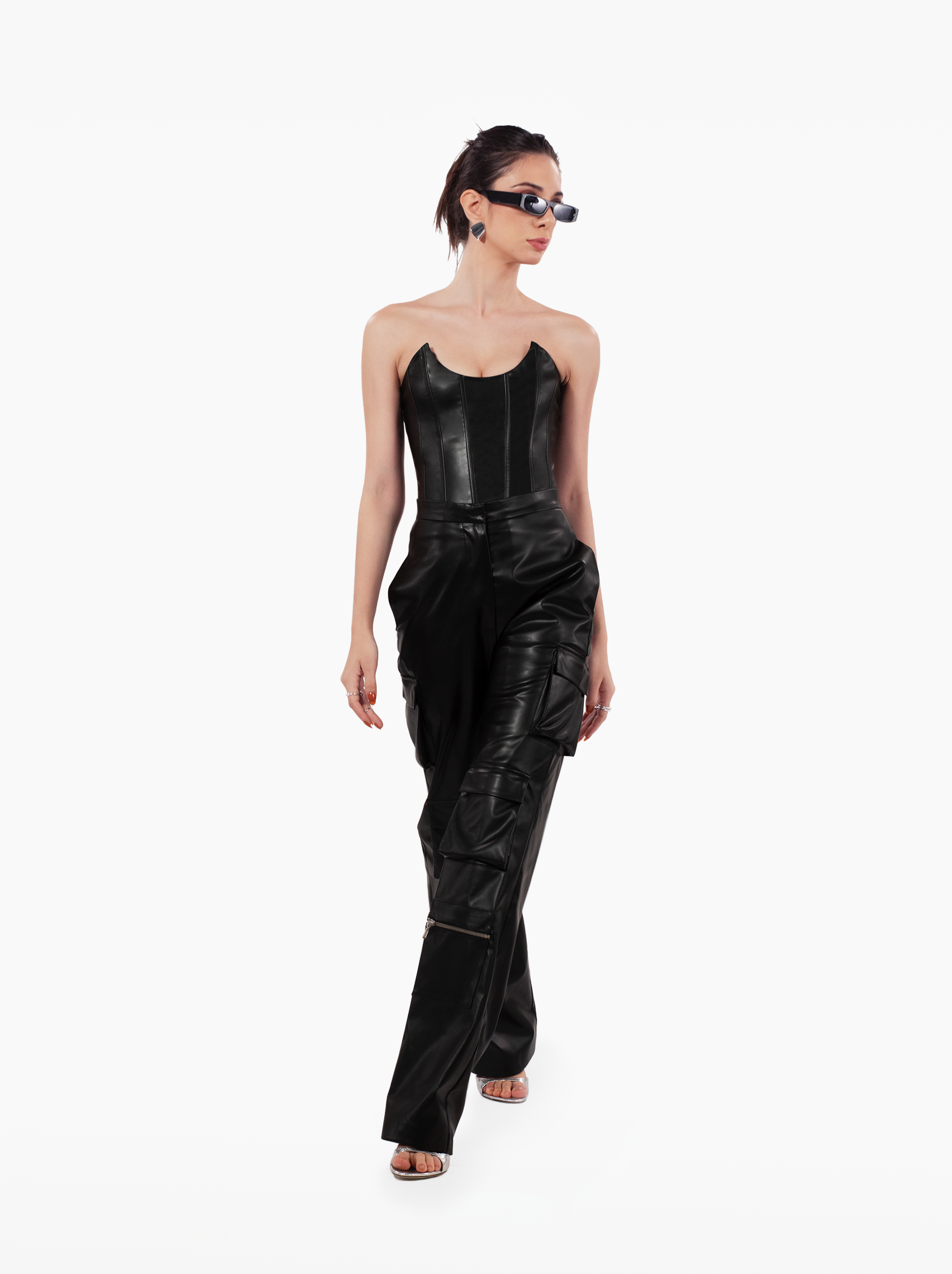 unholy cargos - high waisted cargo trousers, straight leg and multiple pockets, utility pants by SOLÉITE