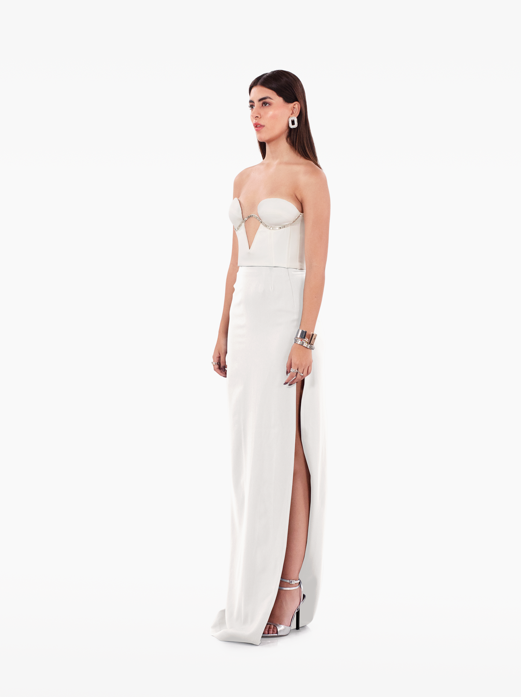 viola corset - crop top with rounded cups Deep V-cut corseted bodice embellished with a crystal-trimmed bra, birthday top, date night, vacation, euro summer, ibiza