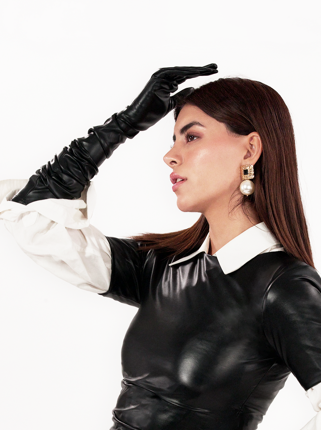 Long Leather Gloves