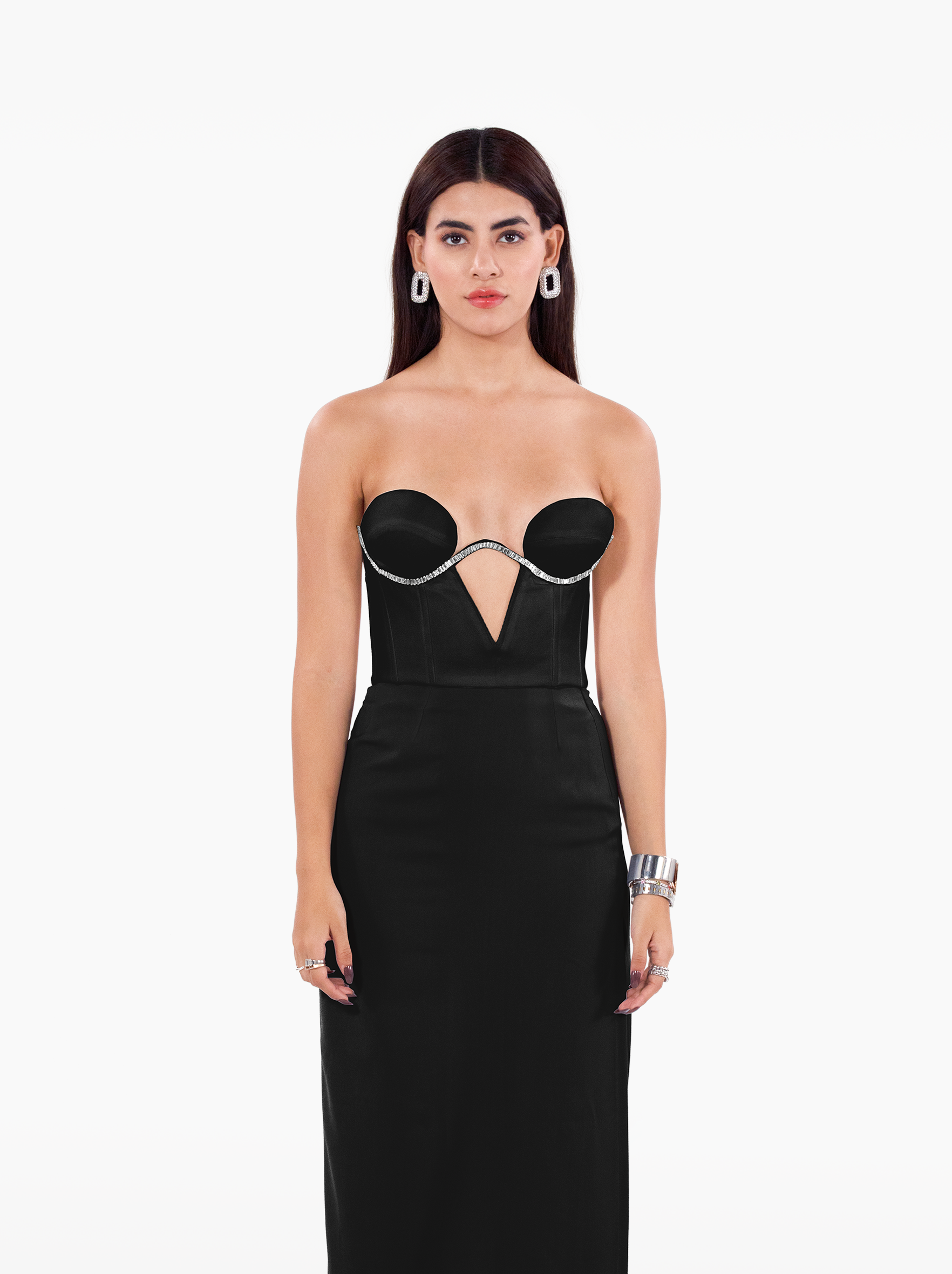 viola corset - black bustier top with rounded cups Deep V-cut corseted bodice embellished with a crystal-trimmed bra, birthday top, date night, vacation, euro summer, ibiza