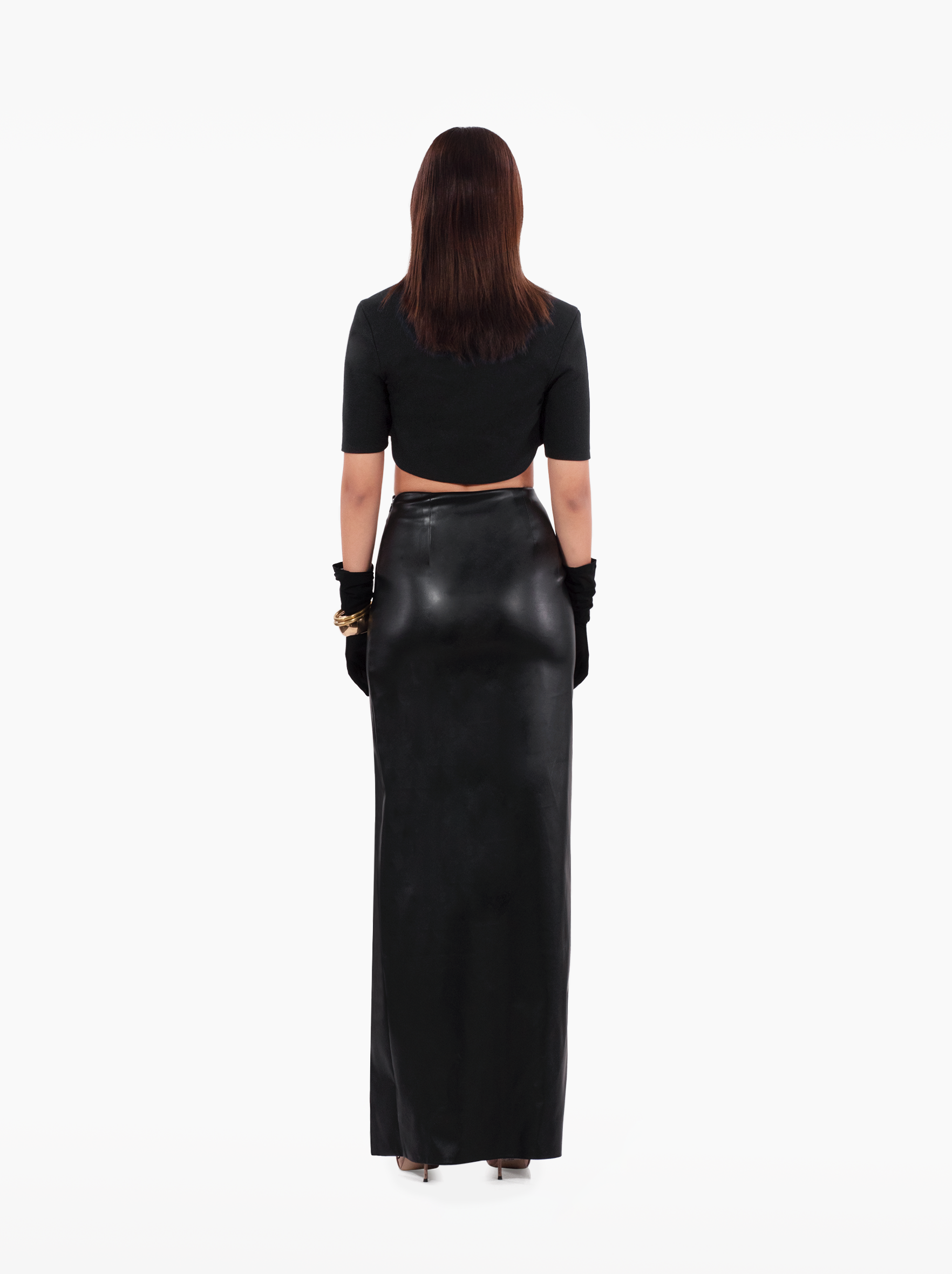 told you so jacket - a black cropped woolen jacket with shoulder pads notch lapel collar, gold buttons at the front, black bolero by SOLÉITE
